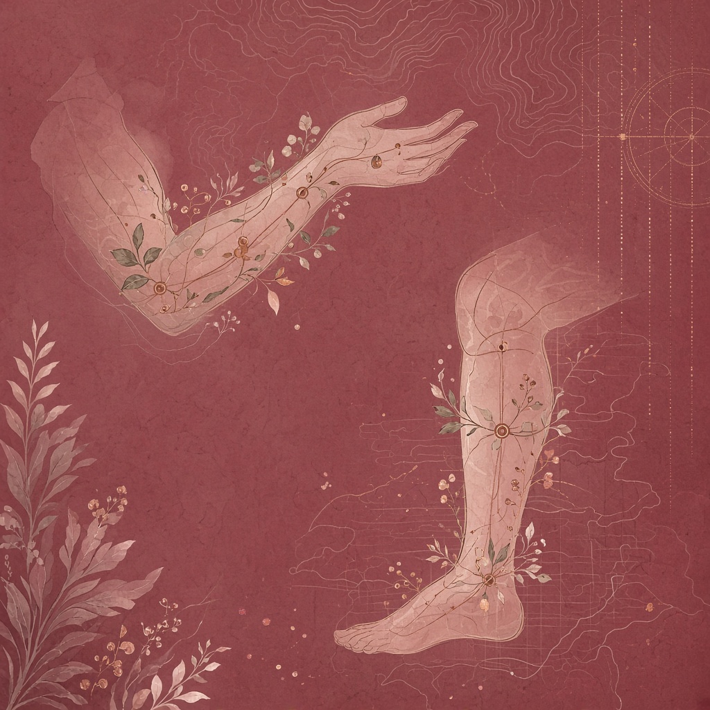Illustrated distal pathway motifs on arms and legs