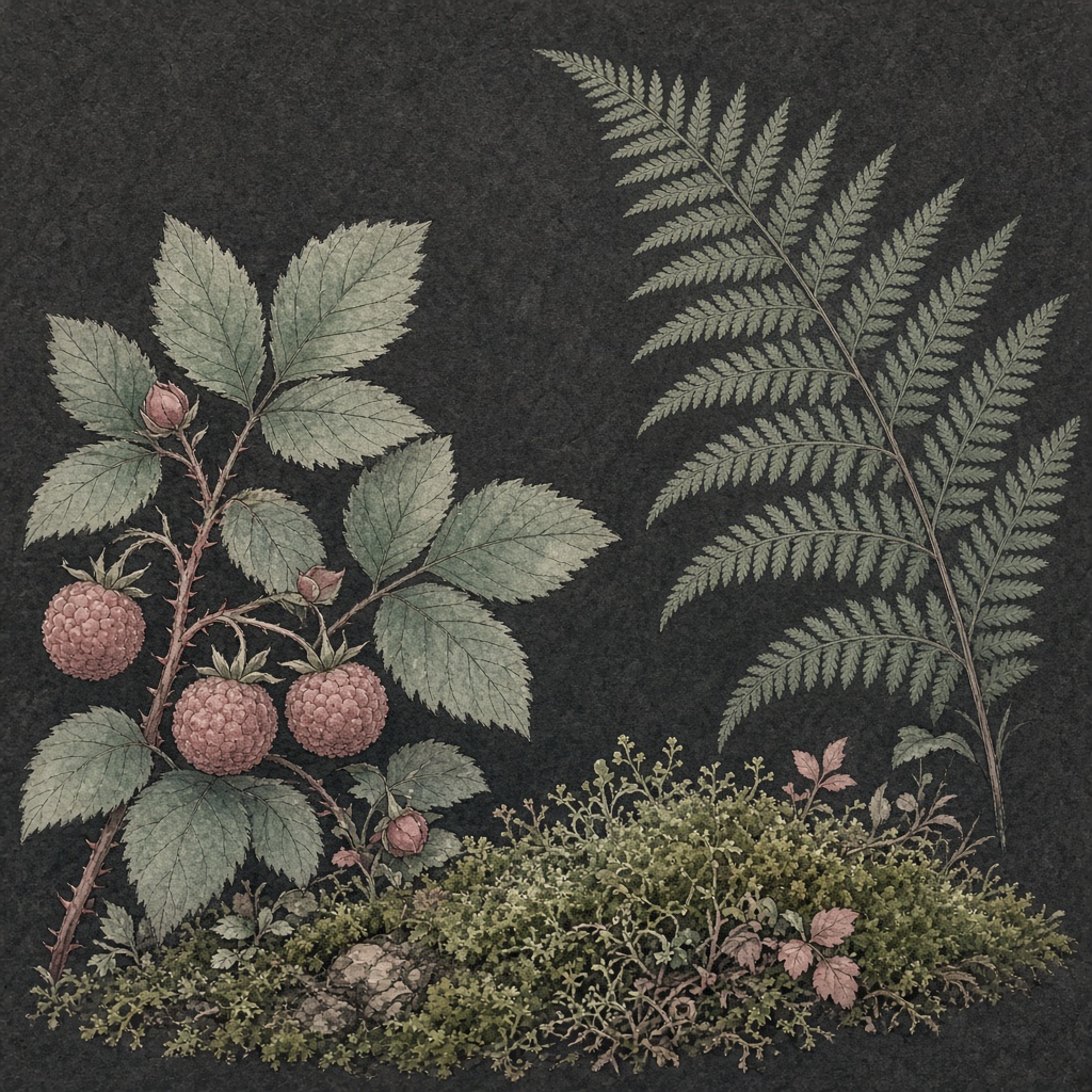 Pacific Northwest botanical illustration
